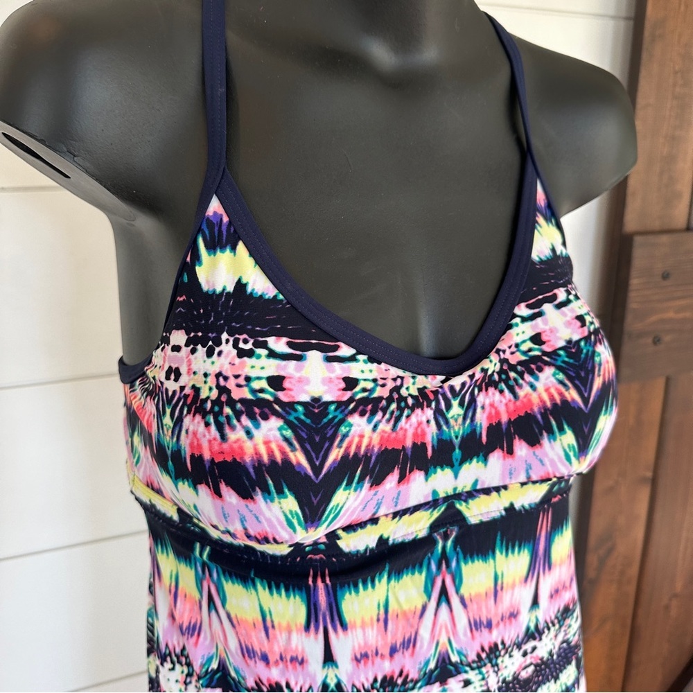 Athleta Ikat Shorebreak Swim Dress, Multi-Color Size S K22 - Picture 3 of 11